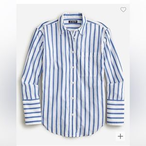 J.Crew blue and white striped button down